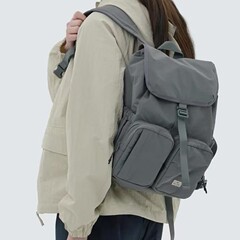 Snowスノーリュックサックアウトドアスポーツ大容量男女キャンプナイロンリュックサック17Lダブルポケットカジュアル日系