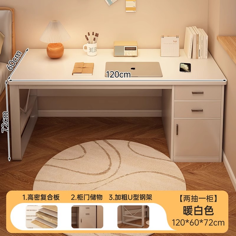 Escritorio dormitorio para niñas estudio escritorio de escritura escritorio de computadora rectangular con cajones escritorio de computadora doméstica