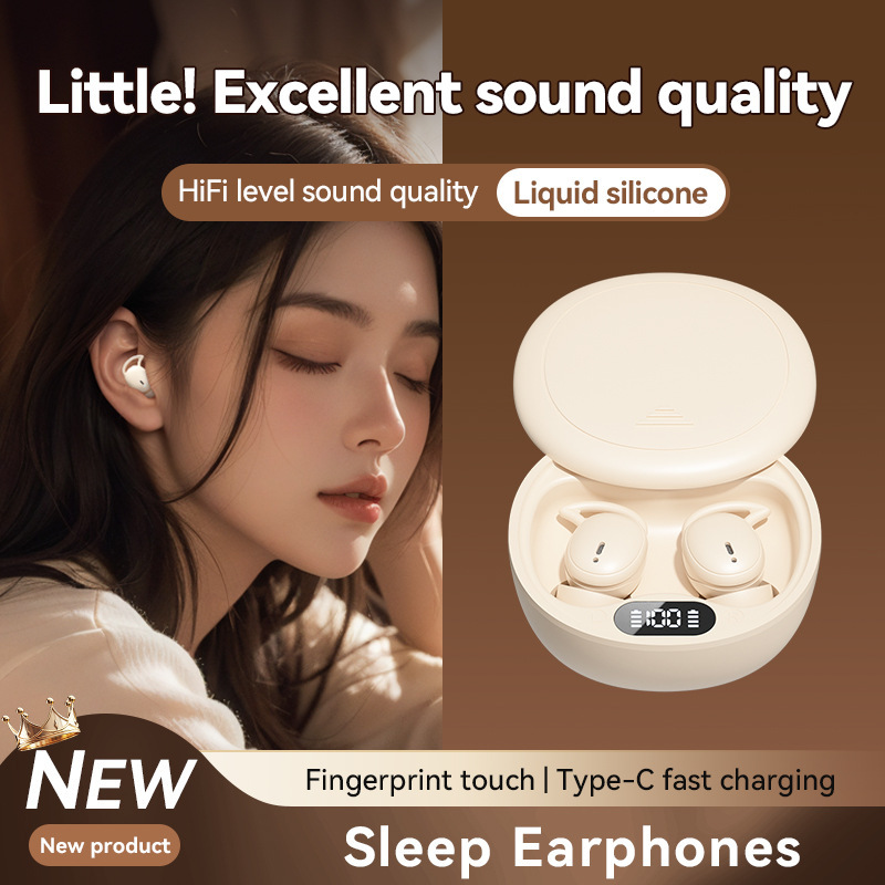 TWS睡眠用イヤホン ノイズキャンセリング Bluetooth ワイヤレス5.4 プライベートモデル ミニ インイヤー型 長時間バッテリー Bluetooth ワイヤレスイヤホン|undefined
