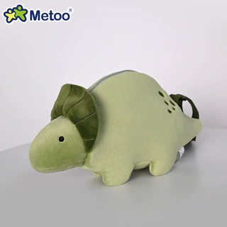 metoo咪兔恐龙斜挎包儿童小背包 公仔书包礼物 毛绒单肩斜挎包