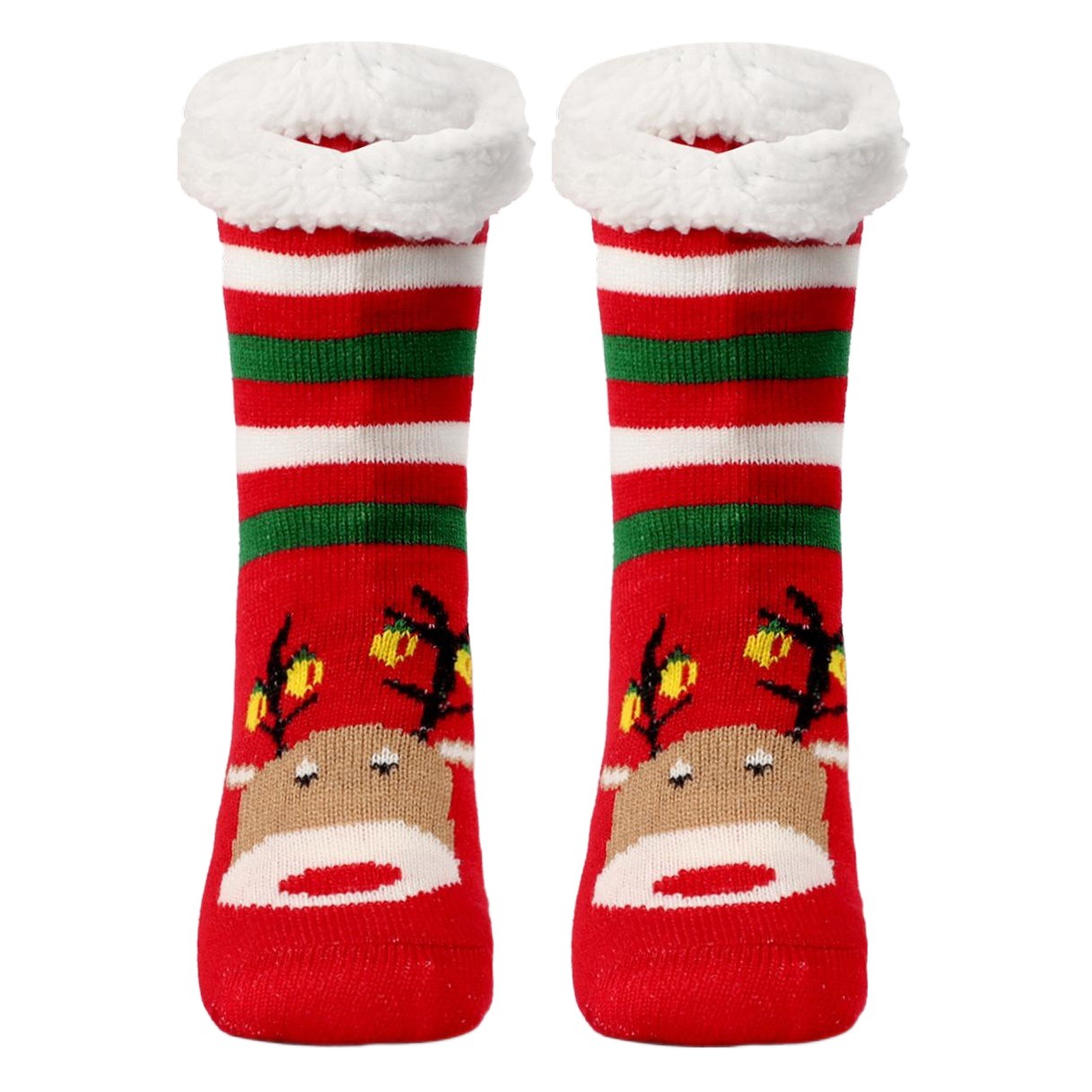 Otoño e invierno transfronterizo Nuevos calcetines de Navidad Zapatillas de casa calcetines de dispensación calcetines de piso antideslizantes calcetines de sueño de dibujos animados de Amazon