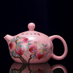 西施壺紫砂壺九桃壺粉色女士素雅泡茶壺單壺功夫茶具茶壺泡茶家用