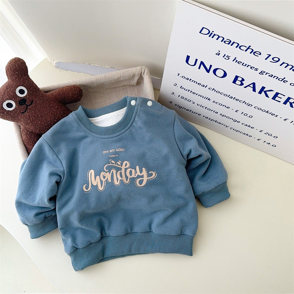 2024 otoño nuevos productos ropa para niños suéter con letras impresas para niños, suéter suelto para niños, chaqueta fresca de moda