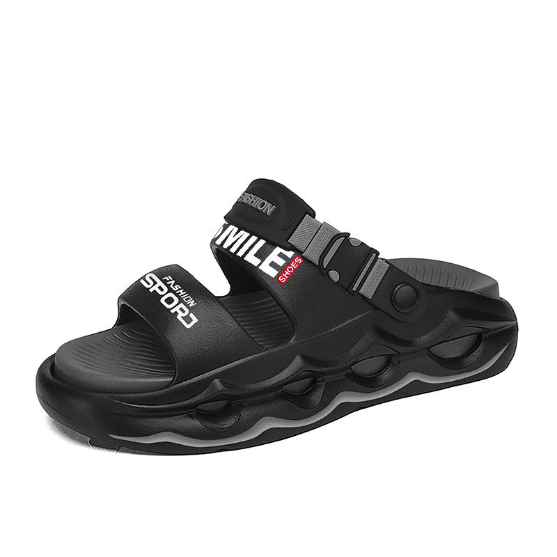 Sandalias transfronterizas 2025 verano nuevo estilo EVA sandalias de hombre de suela gruesa deportes al aire libre sandalias de un solo color de dos colores