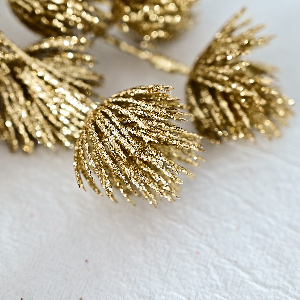 2025 nuevos productos polvo de oro diente de león decoración de Navidad Amazon suministro transfronterizo árbol de Navidad decoración props