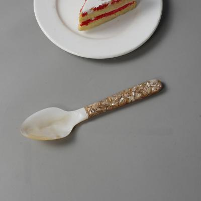 卸売貝殻洋食スプーン、アフタヌーンティー、コーヒー、アイスクリームスプーン、ホテル、ケータリング、食事用貝殻スプーン、軽奢レトロ|undefined