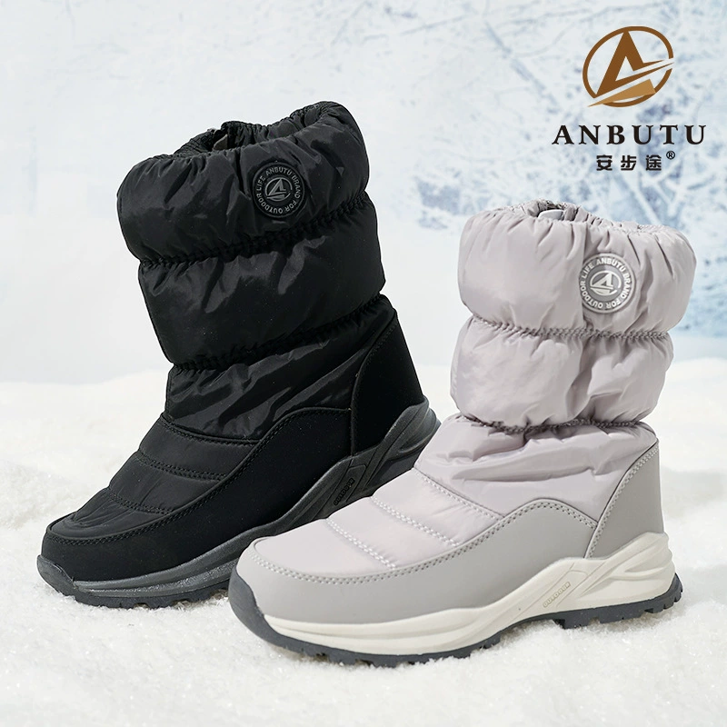 Новые женские зимние ботинки среднего размера для внешней торговли, хлопчатобумажная обувь с плюшевой подкладкой, утолщенные и теплые, мужские большие хлопчатобумажные ботинки для трансграничной торговли в Северо-Востоке.