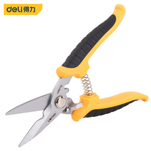 Deli 7-inch electronic scissors DL2907 iron scissors industrial grade electrical scissors aluminum buckle plate trunking scissors