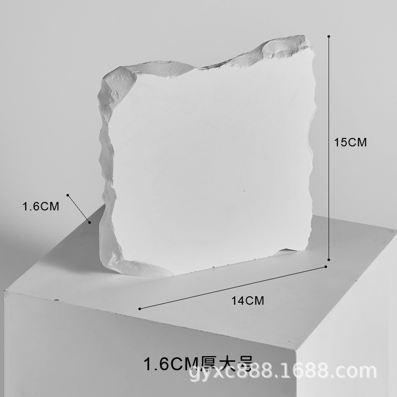 Estilo nórdico blanco irregular yeso fotografía decoración props joyería al por mayor producto de la joyería fotografía de fondo