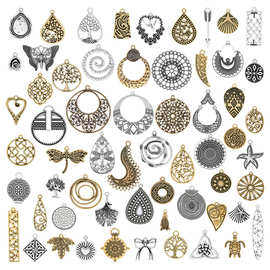 热销半成品耳环挂饰项坠diy饰品配件民族风几何金属波西米亚装饰