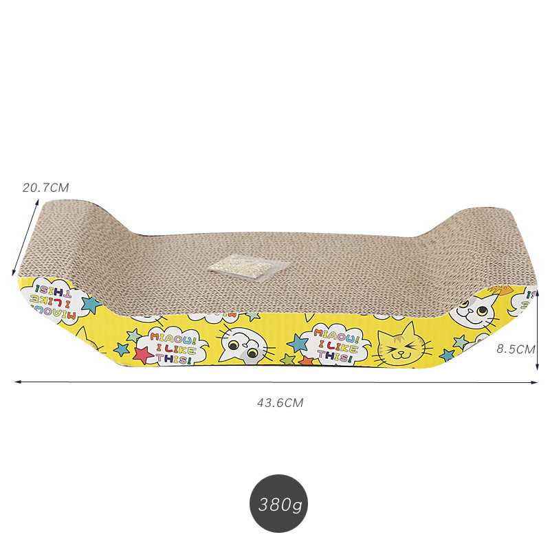 Tablero de agarre para gatos al por mayor del fabricante, resistente al desgaste y duradero, sin caspa, papel corrugado, garra afilada, juguete para gatos, múltiples estilos, lugar opcional