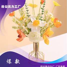 高级感轻奢干花花束高端真花艺摆件假花餐桌客厅装饰花摆设