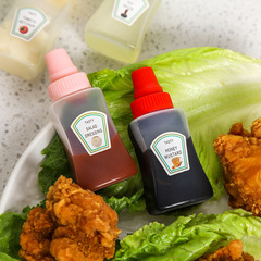 方形擠醬瓶 迷你便攜醬料瓶便當用沙拉醬番茄醬塑料調味料分裝瓶