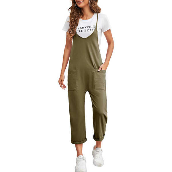 spring solid trousers