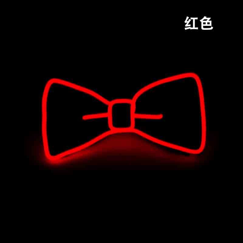 Corbata luminosa LED, suministros para fiesta de baile de Carnaval, pajarita luminosa de diez colores, accesorios de ambiente para discoteca, bar y discoteca