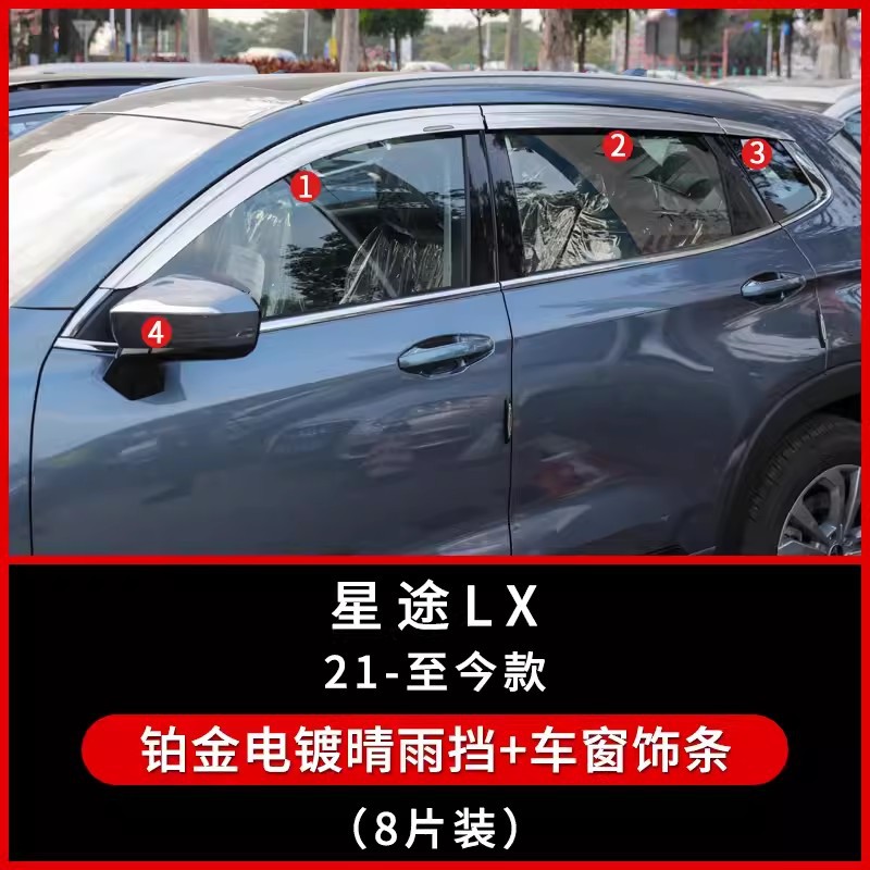 Tenxinrui aplica a Chery coche ruihu 8 más lluvia escudo EQ1 Hormiga modificado lluvia ceja galvanoplastia lluvia escudo image 17