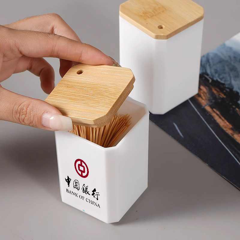 Tubo de palillo de publicidad Impresión personalizada Hotel Hotel Cantina Tubo de palillo de dientes al por mayor