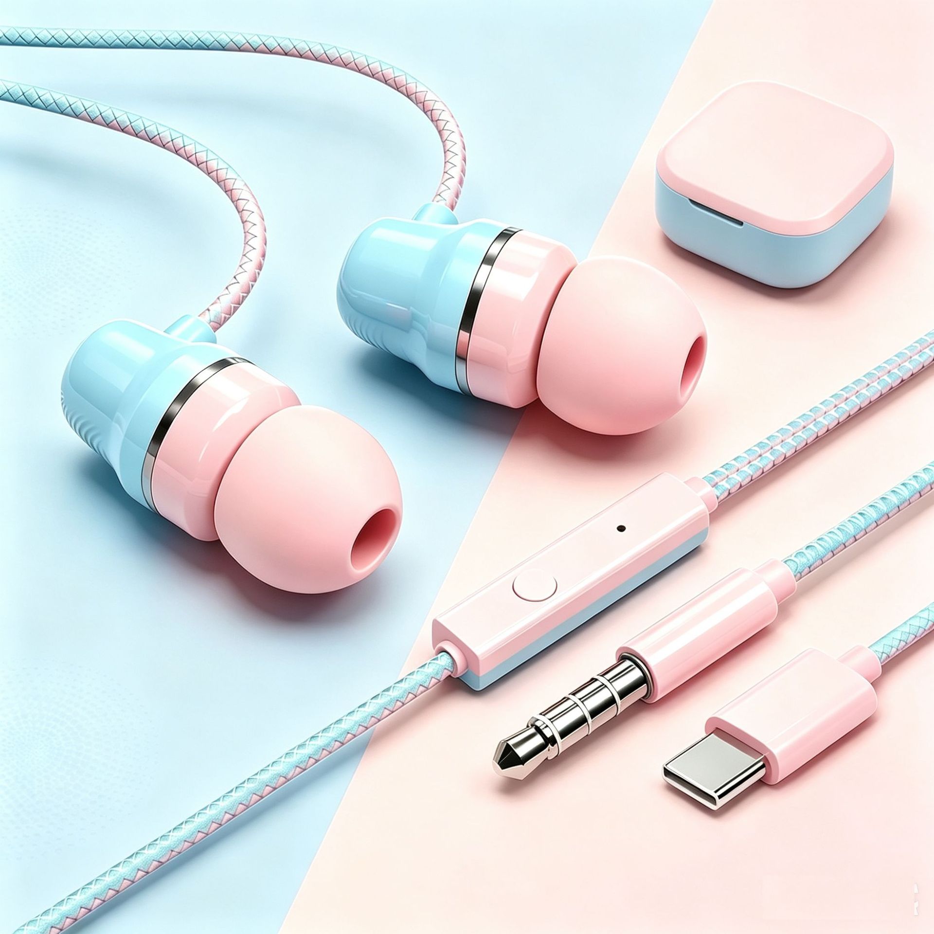 Directly from the Y Source Factory, X8 In-Ear Dual-Color Cable Headphones with High Aesthetic Value, Dual-Channel Wired Earphones with Microphone, Bulk Purchase Discount