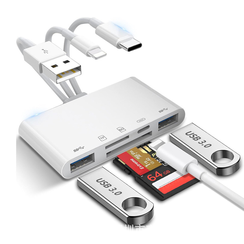 Explosions mobile phone four-in-one OTG multi-function mobile phone card reader SD memory camera OTG charging cross-border CF/TF