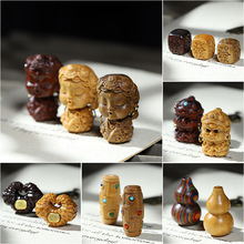 紫檀檀香木雕刻散珠DIY可爱吊坠配件手机链手串项链佛珠配饰饰品