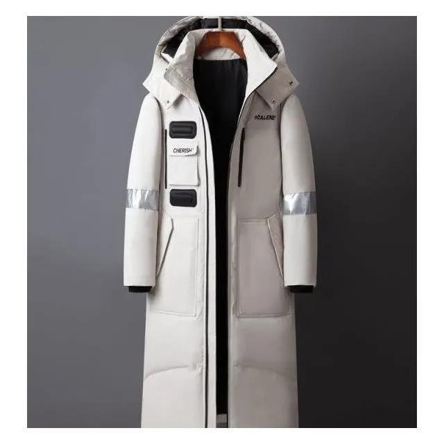Down Jacket Men's Mid Length New Trendy Brand Autumn and Winter Jacket Trendy Casual Warm Clothing_voghion.com