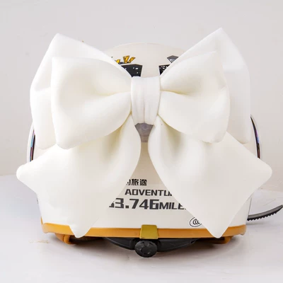 Motosiklet dəbilqələri – helmet accessories cartoon multicolor - pure-white-bow
