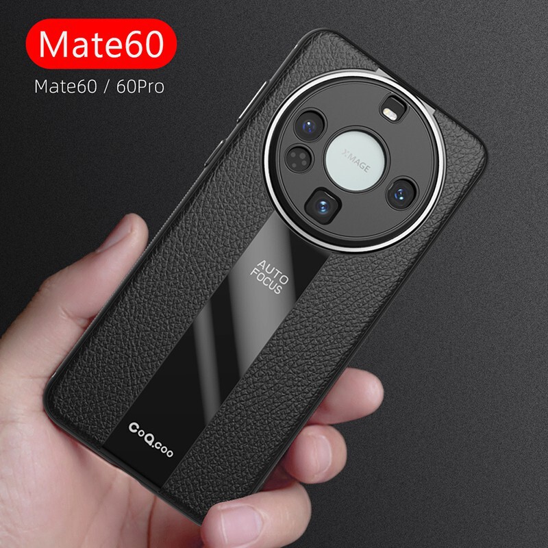 Suitable for Huawei Mate20/30/40/50Pro Mobile Phone Case Fine Hole Lens Soft Shell High-End Leather Texture Creative Business