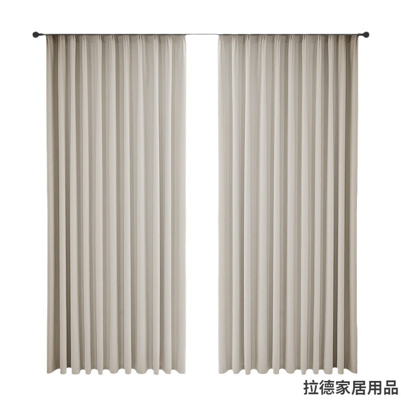 Capacidad de ejecución barata de doble cara cortina de sombra de lino dormitorio crema de viento no perforado cortina de instalación de cortinas de alquiler de productos terminados cortinas pequeñas