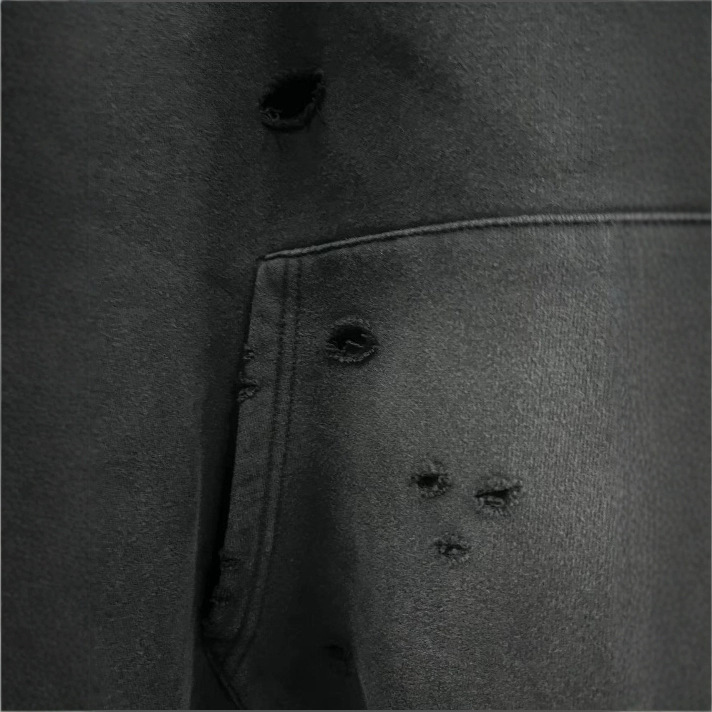 Moletom com capuz unissex, modelo folgado, com estampa de letras da nova marca da moda de 2026, lavagem desgastada._voghion.com