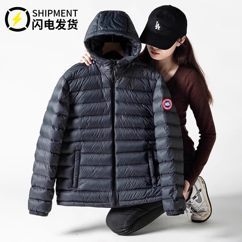 [Pu'Er Hot Sale] Lightweight Slim Fit down Jacket Men's 2025 Winter New Couple Hooded Rib Jacket