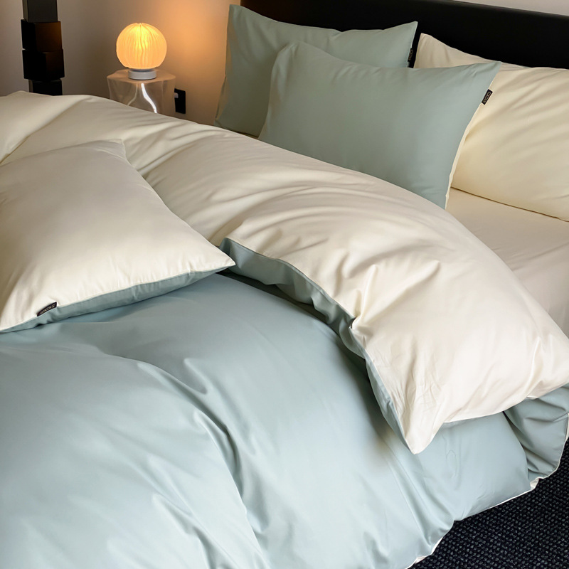 Alta gama A clase 100 algodón molido cuatro piezas para engrosar sábanas de algodón cubierta de cama caliente de otoño y invierno cuatro piezas