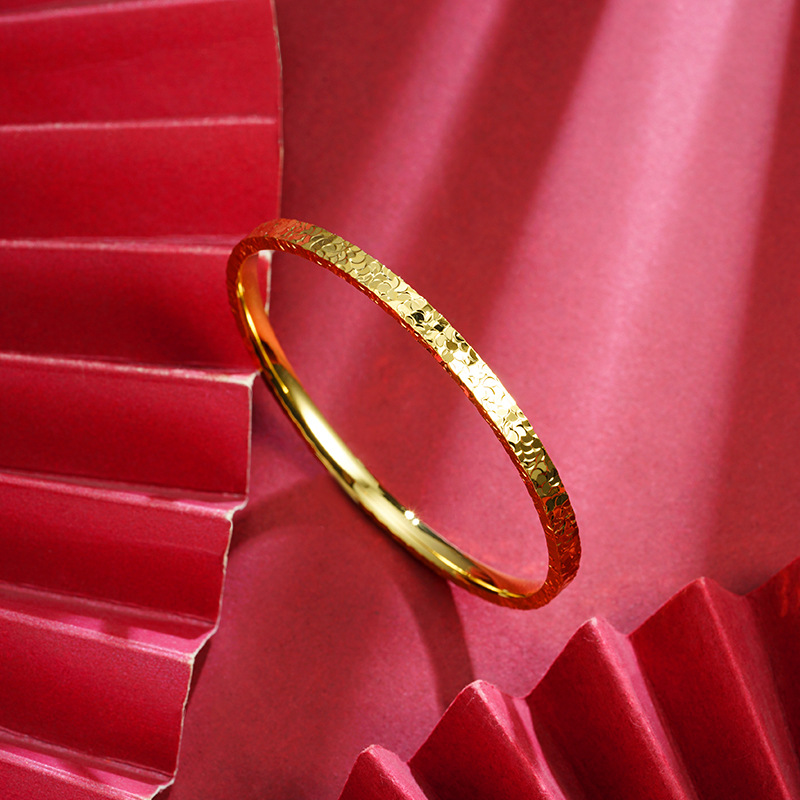 Brazalete de oro de arena de Vietnam, hielo sólido y ligero, brazalete de lujo para niños y niñas, venta directa de fabricantes de joyerías.