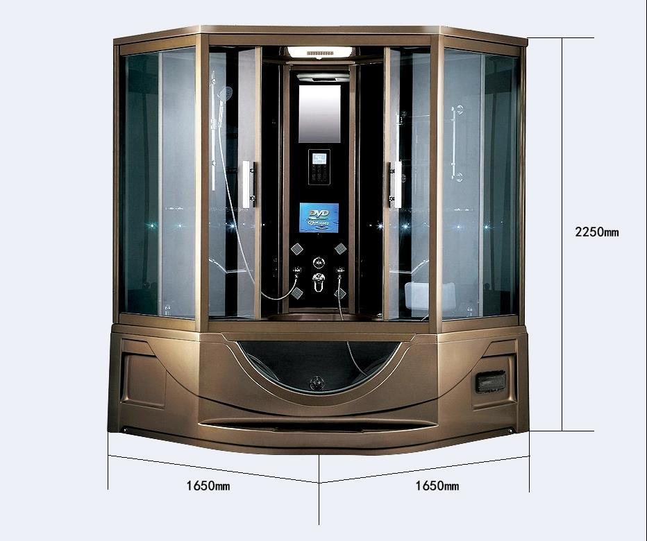 Foshan cuarto de baño integrado cuarto de baño con bañera sala de vapor sala de sauna de vidrio a prueba de explosiones