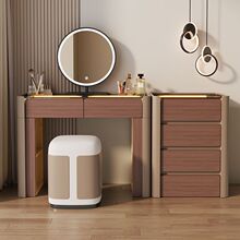 新款梳妆台卧室高级感化妆桌实木床头收纳柜斗柜一体化妆台