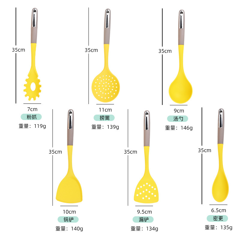 Nuevo estilo europeo antiadherente panela de cocina de dos colores, panela de cocina especial, pala de cocina doméstica, set de utensilios de cocina de cocina de cocina