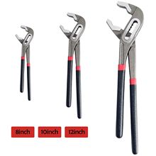 厂家批发跨境大开口夹持钳管道维修工具镀铬沾塑柄D4水泵钳