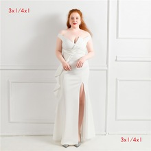 16655-S#长款超级肥码加大码胖码胖美人演出服宴会晚礼服鱼尾裙