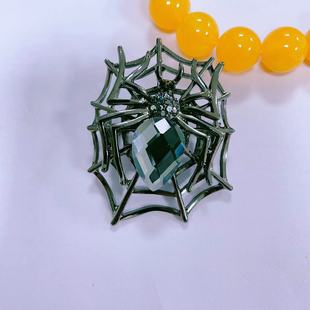 Spider alloy brooch high-end niche creative crystal pin adult clothing matching corsage decorative brooch wholesale
