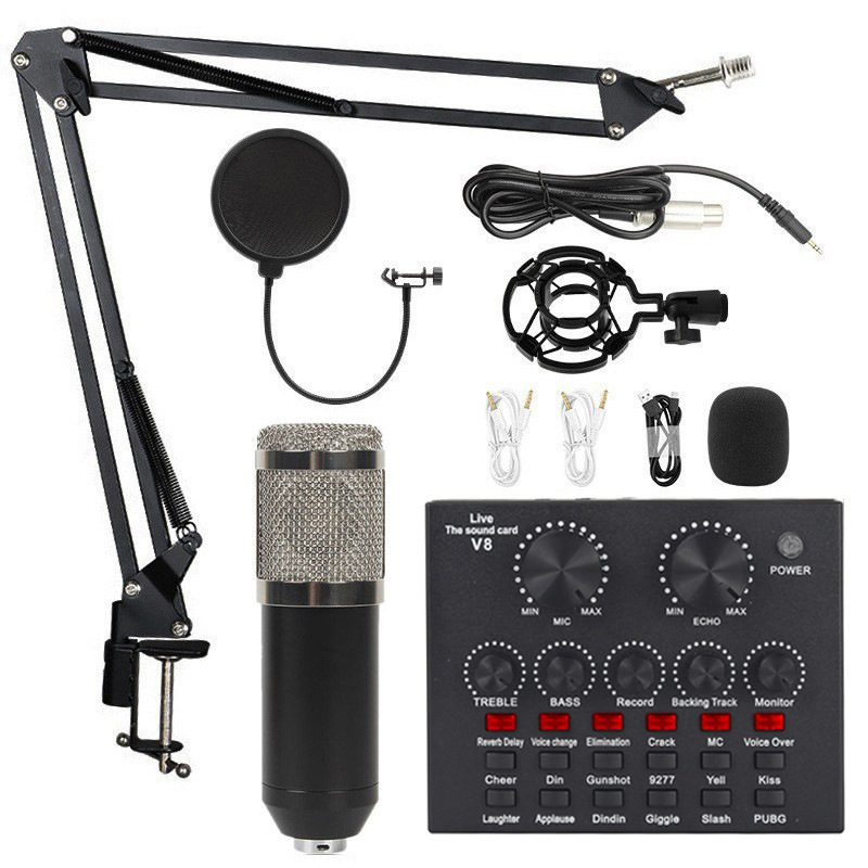 BM-800+V8 세트(블랙 실버) 메탈 스타일