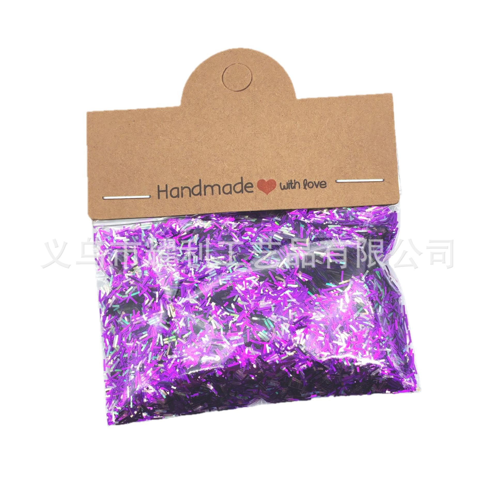 Polvo de cebolla láser de pierna larga pelo de forma especial sequinilla de manicura goteo DIY largo relleno decorativo pet reflectante transfronterizo image 13