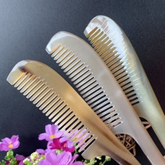 牛角梳子尖尾梳美發梳理髮梳盤頭梳新創意手工梳羊角美發梳批發