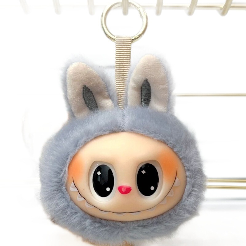 かわいいビニール第二世代ラブブペンダントラブブぬいぐるみ人形バッグペンダントキーホルダー布人形|undefined