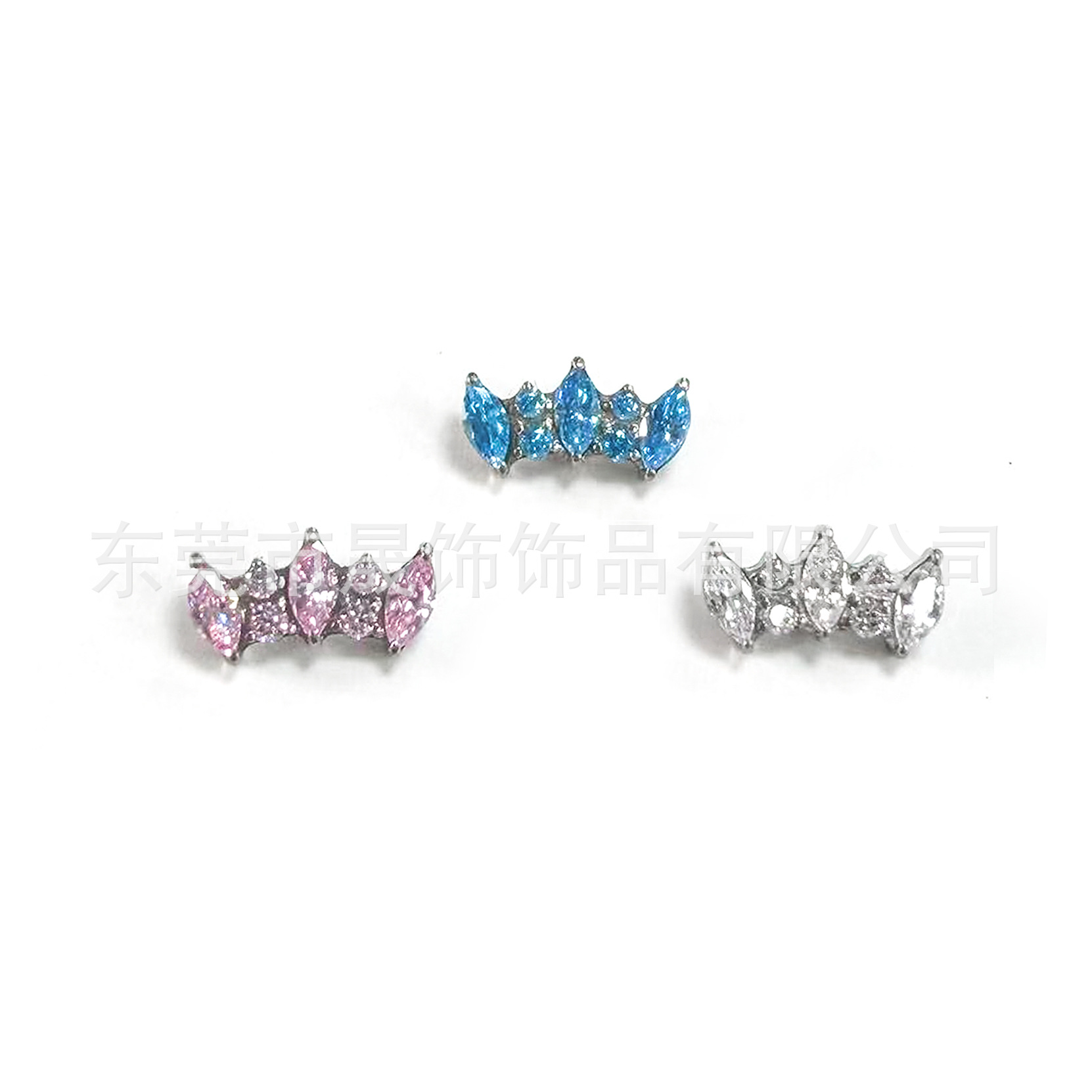 F136 Titanium Alloy Crown 马眼 Ear Stud Studded 5A Cubic Zirconia Helix Cartilage Stud G23 Titanium Internal Thread Labret Stud Piercing Jewelry