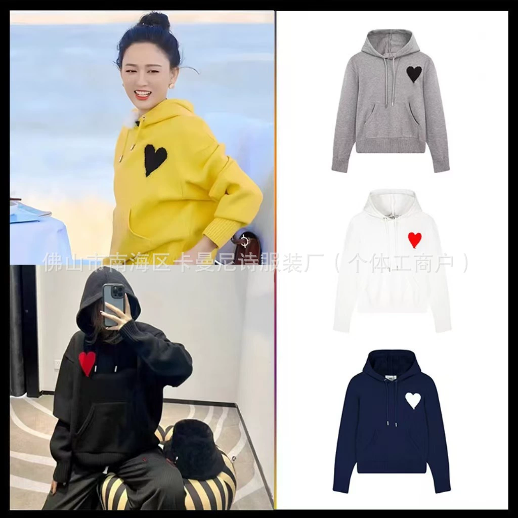 Трикотаж марки AM KMNS с капюшоном Большой персиковый свитер пуловер Повседневная свободная ленивая пара толстовка с капюшоном