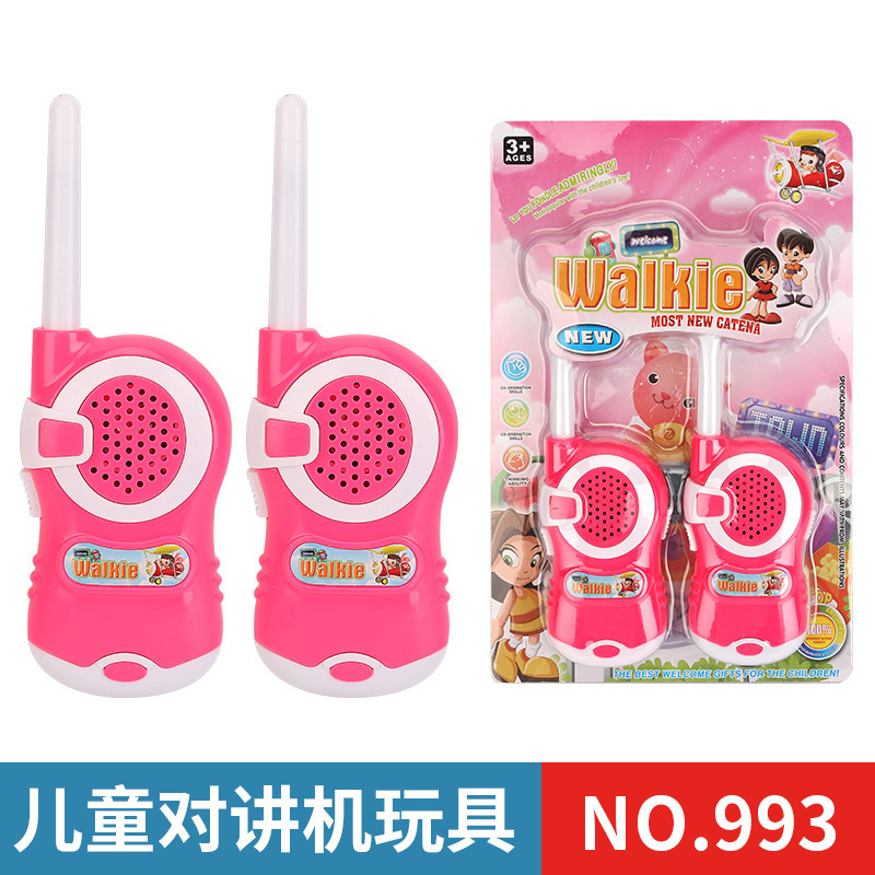 Walkie-talkies de juguete para niños, para exteriores e interiores, juego de 2, con temática de dibujos animados, divertidos juegos de rol, comunicación inalámbrica, interacción entre padres e hijos. image 7