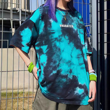 韩版街头女装原宿扎染女士T恤外贸跨境新款潮流时尚欧美Y2K上衣