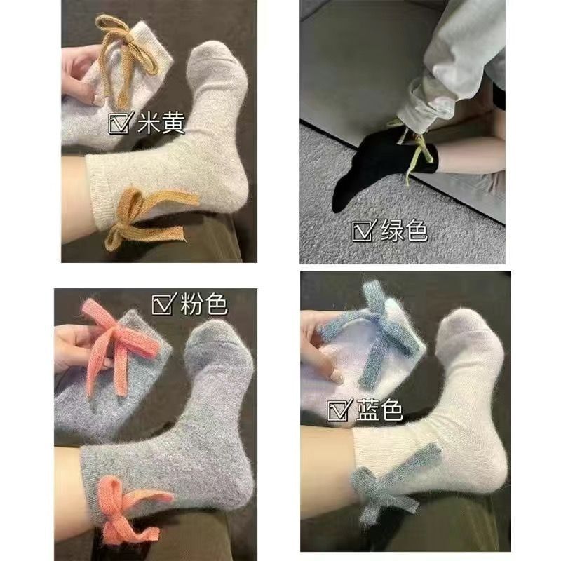 好温油!秋冬的氛围感这不就来了吗!秋冬韩国东大门蝴蝶结绒毛wa|undefined