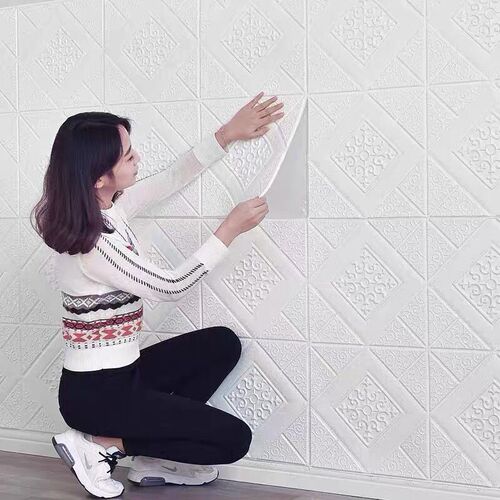 Wallpaper self-adhesive 3D three-dimensional background wall wallpaper foam wall stickers waterproof and moisture-proof room bedroom soft package decoration stickers