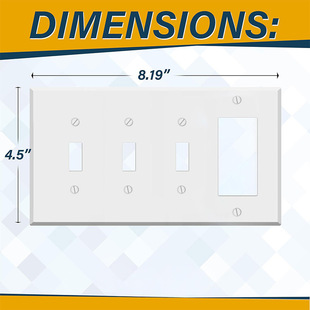 White Invisible Socket Protective Cover Wall Panel Cover Combination Wall Panel Light Switch Cover Socket Cover 3 Toggle 2 Sockets