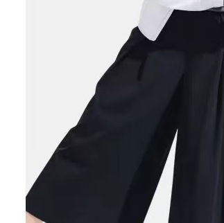 0609001-J Double Drawstring Cool Wide-Leg Cropped Pants 0609001-J Double Drawstring Cool Wide-Leg Cropped Pants